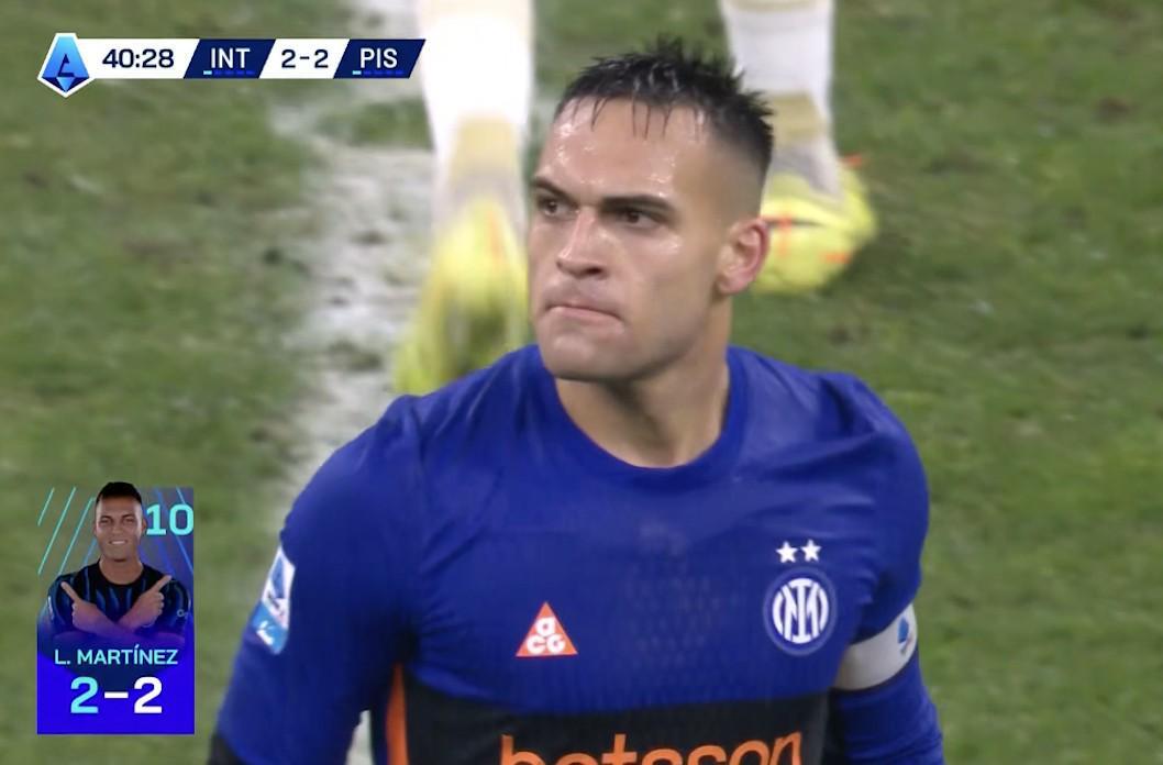 中超直播-劳塔罗本赛季意甲已打入12球，与上赛季持平